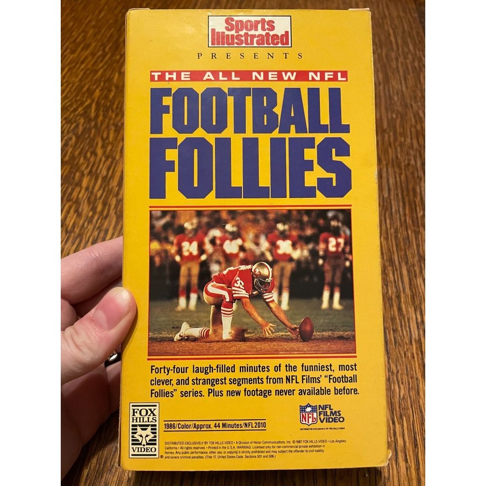 Sports Illustrated Football Follies Vintage 1986 VHS
